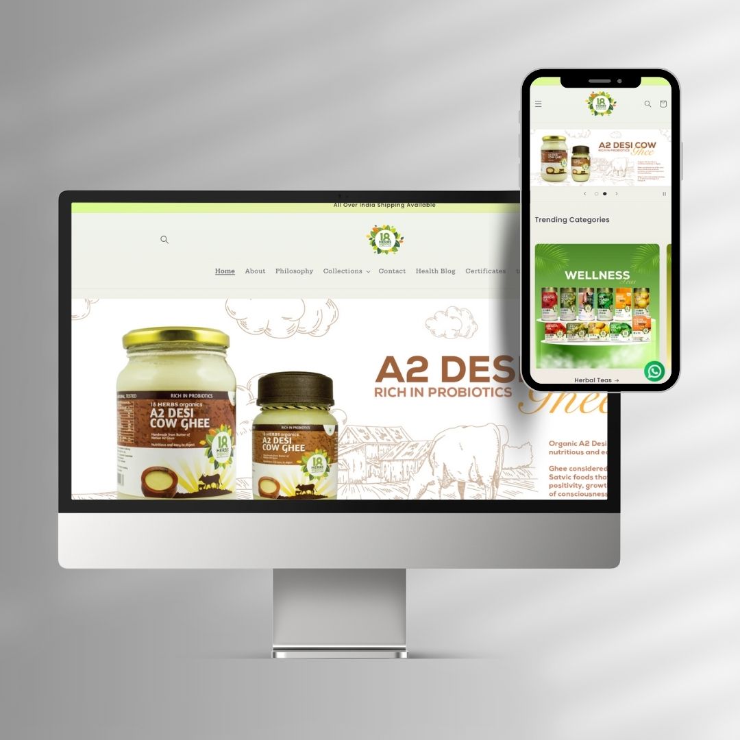 18 Herbs Organics offers 100% organic herbal teas, oils, and health products.